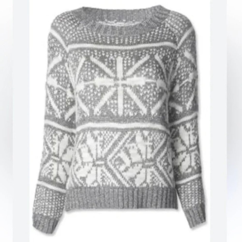Alice + Olivia Lucille silver Christmas Snowflake sweater